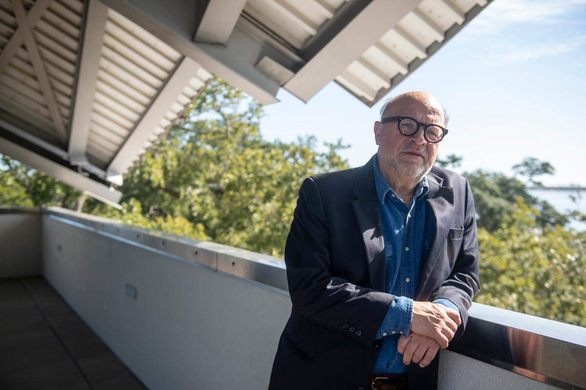 David Houston, Executive Director of the Ohr-O’Keefe Museum of Art, poses for a portrait at the museum’s campus on Tuesday, Dec. 17, 2024.