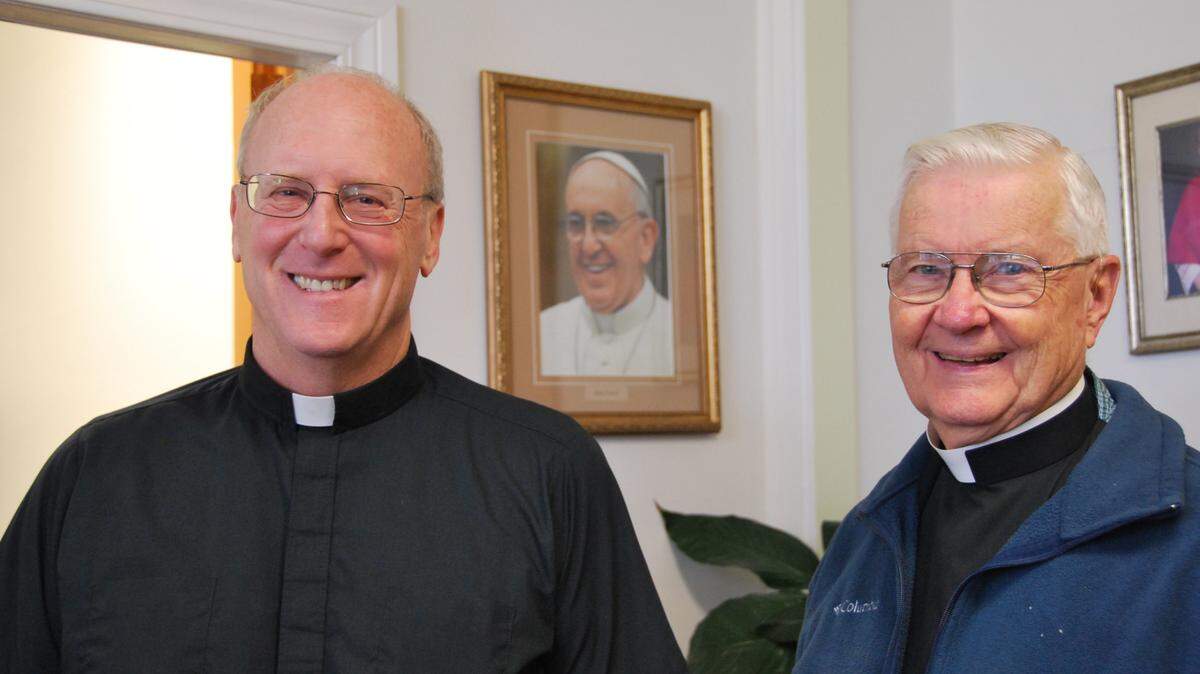 NANCY BAKER FAUL/SPECIAL TO THE SUN HERALDFather Steve Benden and Father Gil Enderle.