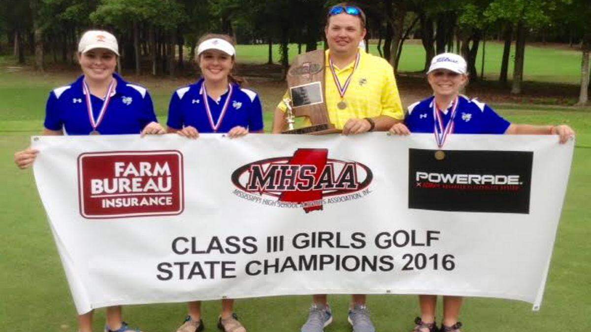 MAURICE SINGLETON/SPECIAL TO THE SUN HERALD 
 St. Martin's girls golf team won the school's first state championship of any kind since 1996 on Tuesday when they claimed the Class III girls golf title at The Oaks in Pass Christian.