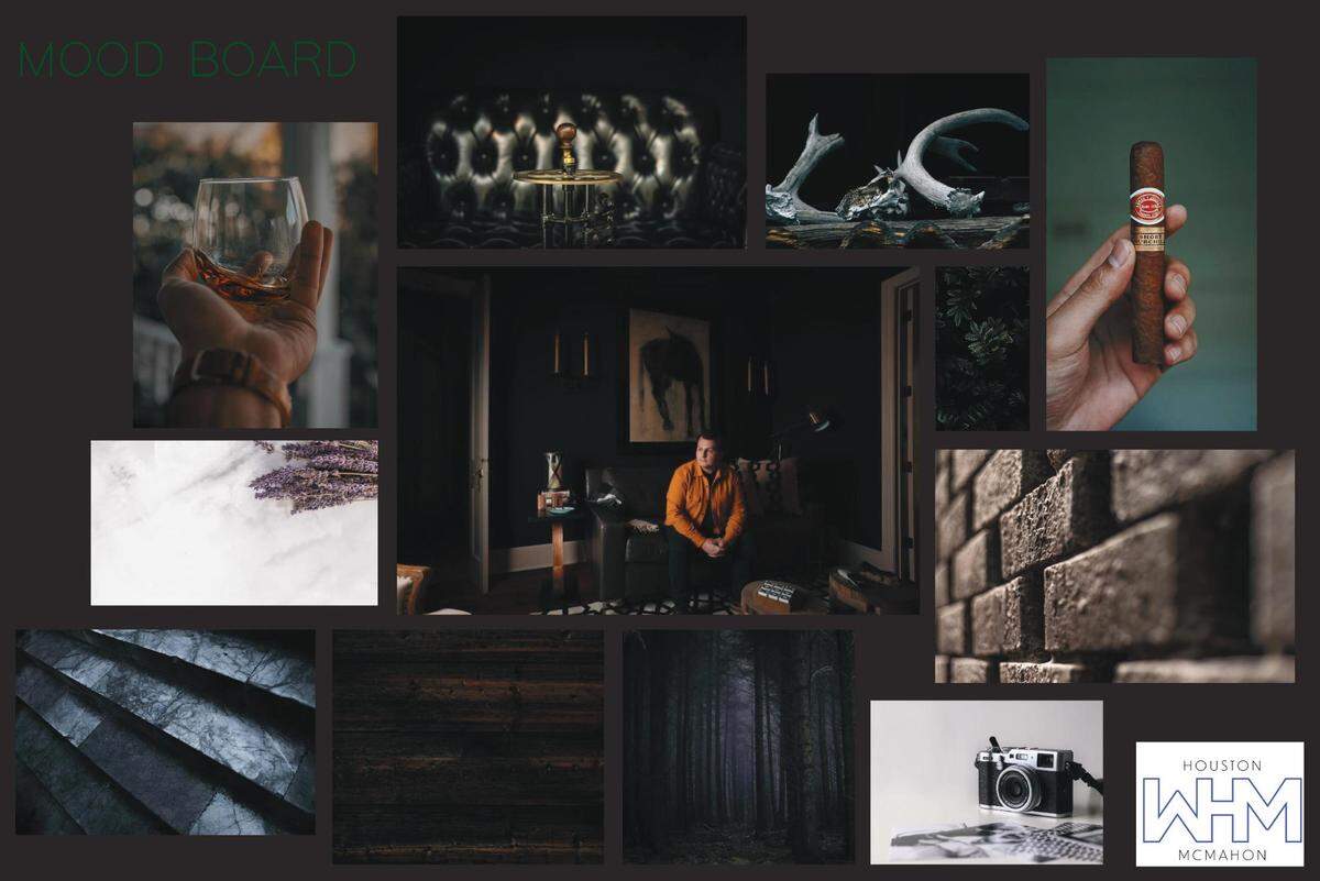 Houston McMahon, an interior designer who met Jacob Cochran at Pearl River Community College in 2014, created this mood board for Cochran’s renovation of an old Victorian farmhouse, called Stag House. Cochran bought the property in December 2021.