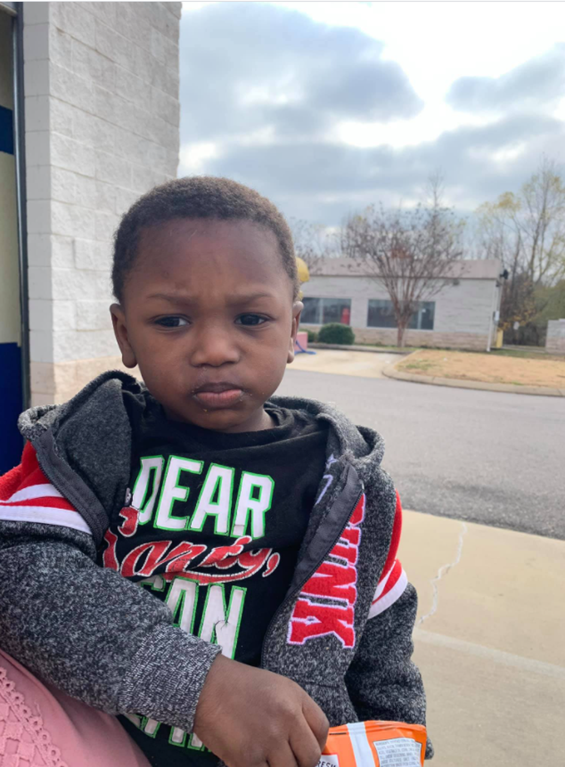 The child abandoned at the Southaven, MS Goodwill is believed to be about two years old.