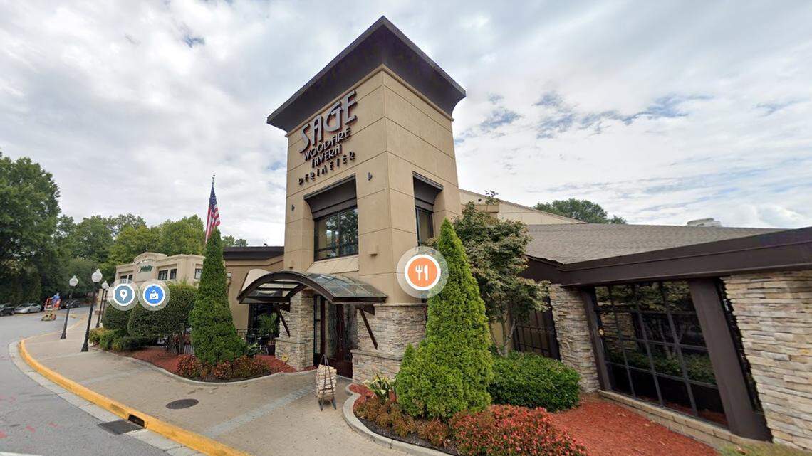 A security guard at Sage Woodfire Tavern was shot Feb. 11 after a couple was caught trying to skip out on their restaurant bill, police in Dunwoody, Georgia, say.