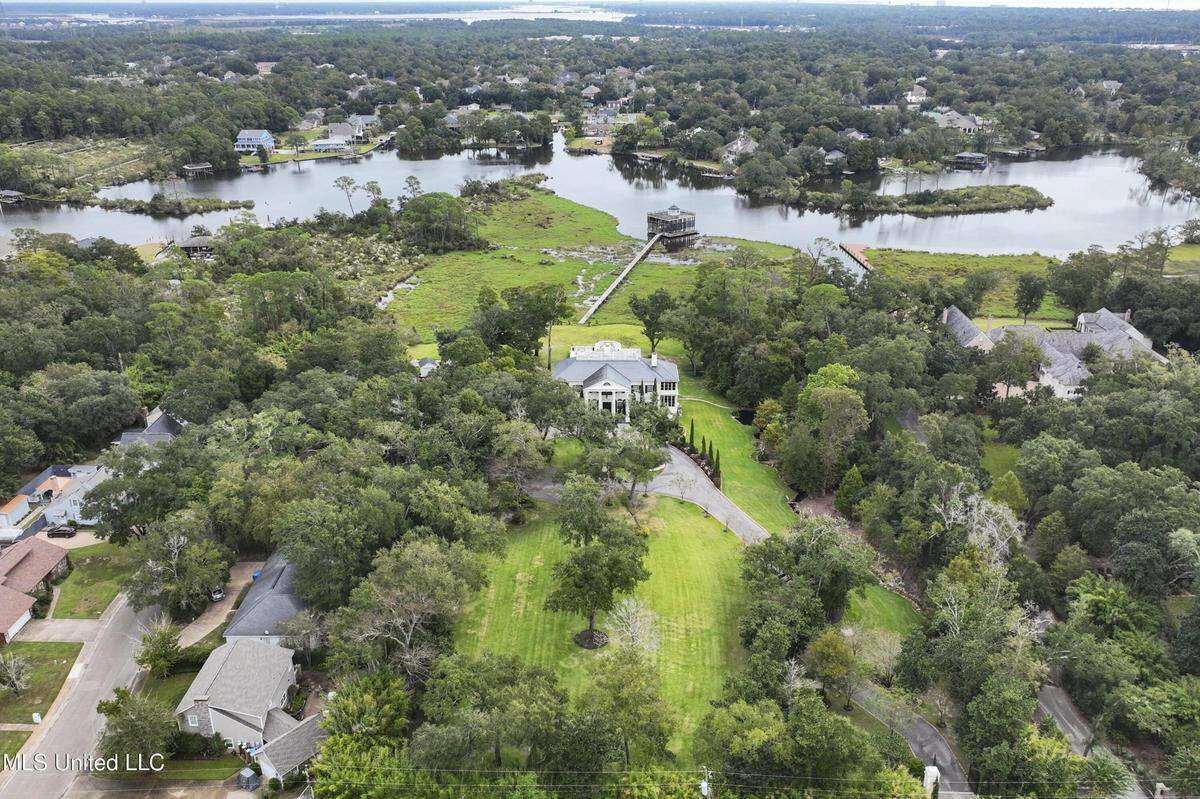 A mansion for sale in Gulfport features views of Bayou Bernard.