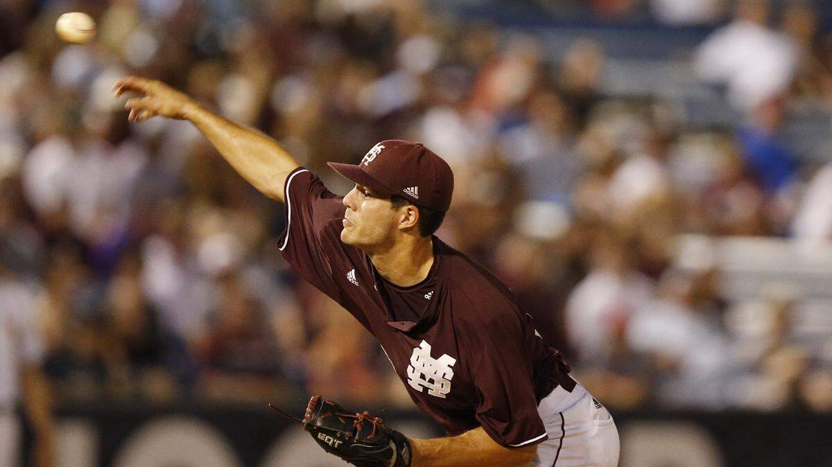 BRYNN ANDERSON/ASSOCIATED PRESSMississippi State pitcher Dakota Hudson is expected to be a high draft pick later this week.