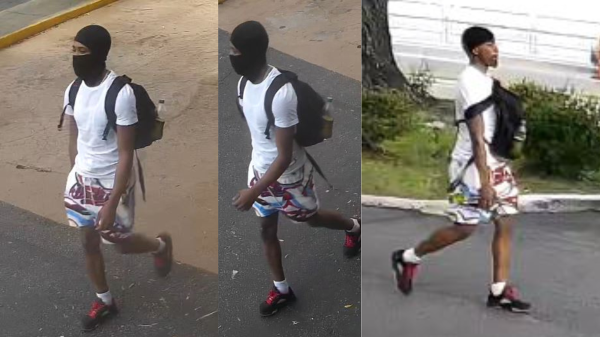 Biloxi police released these images of a suspect wanted in the Black spring break shooting that left five people injured, including an officer. The photos were released on April 18, 2023.