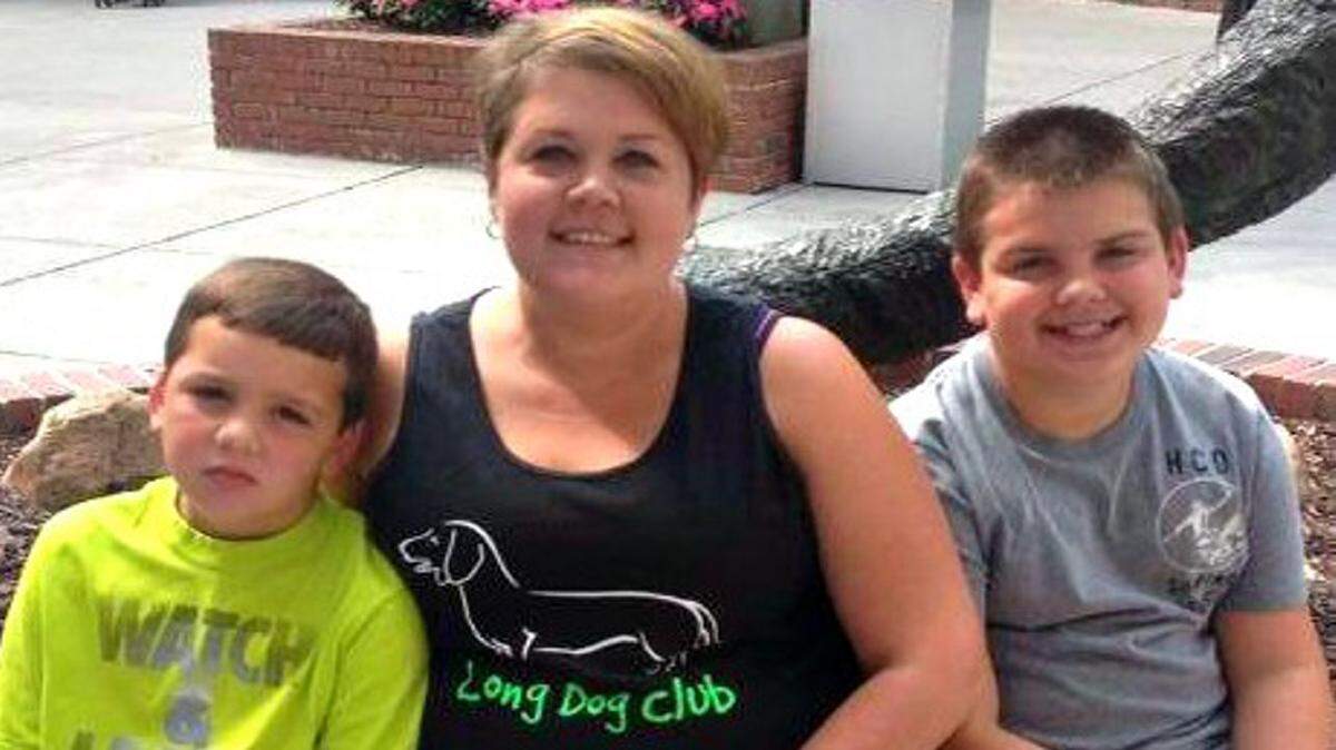 COURTESY BROWN FAMILYJenni Brown is pictured with sons Brayden, left, and Bowen. When he was not working, relatives said, B.J. Brown spent his time with his family.