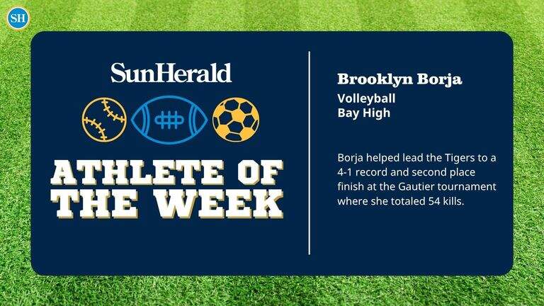 Bay High volleyball standout voted first Athlete of the Week of 2026 school year