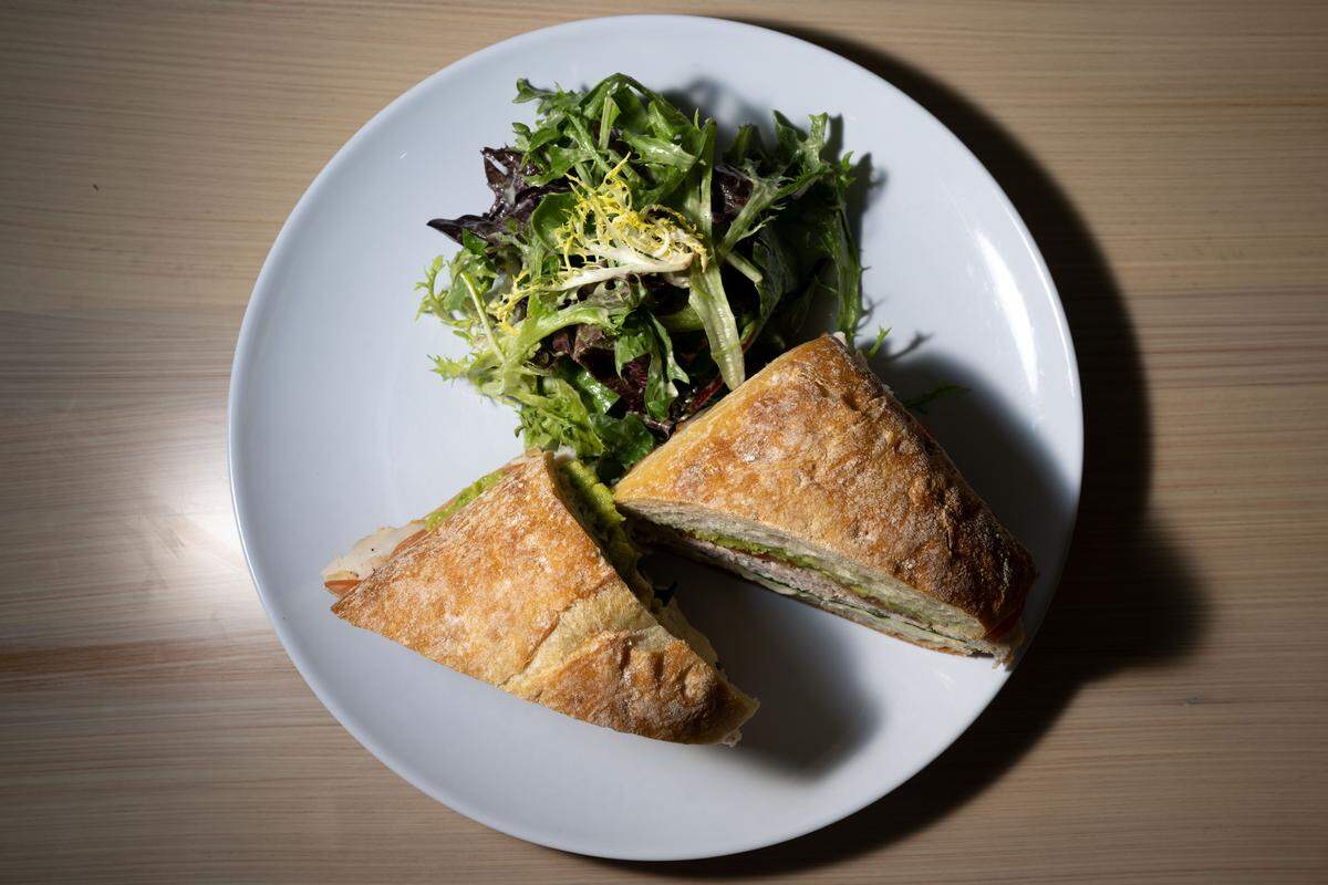 Hook’s cheese and turkey sandwich with avocado at St. James Cheese Company in Pass Christian.