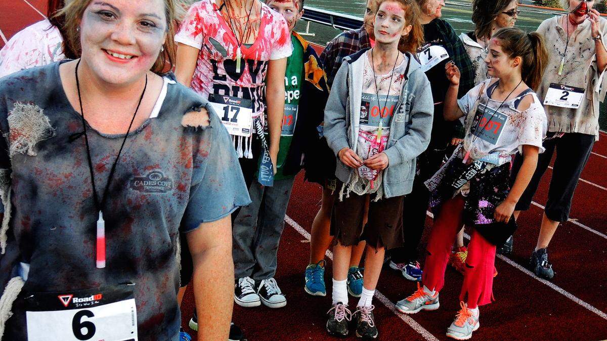 COURTESY MISSISSIPPI GULF COAST COMMUNITY COLLEGECostumed zombies participate in the annual Mississippi Gulf Coast Community College's 5K Zombie Run in 2014. This year's event is on the Perkinston campus at 6 p.m. Thursday.