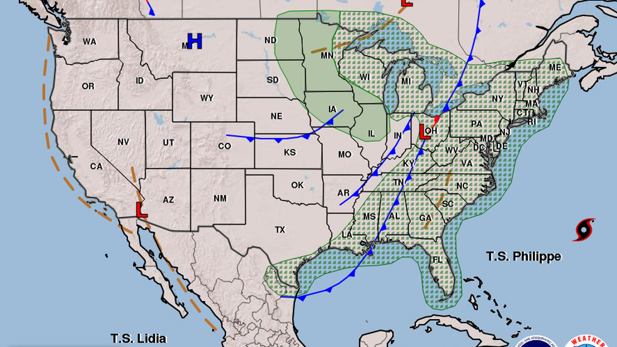 The National Weather Service predicts a cold front will extend across the Mississippi Coast starting Friday.