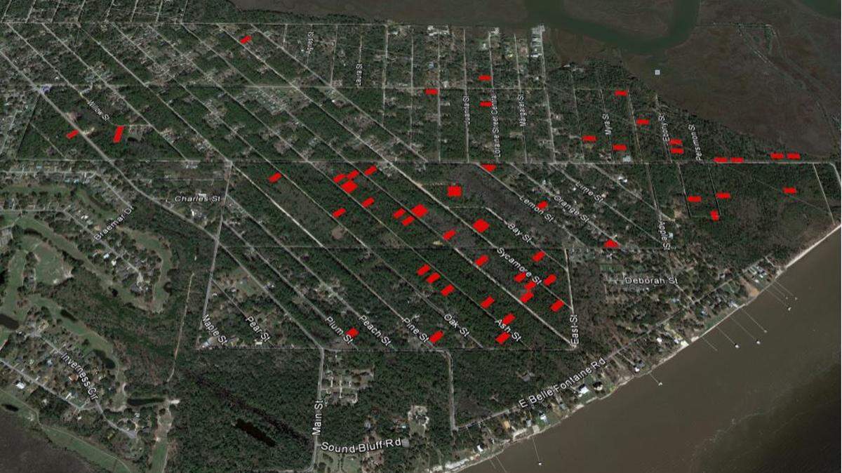 About 50 properties in the Graveline Bay area of Jackson County are for sale to the highest bidder.