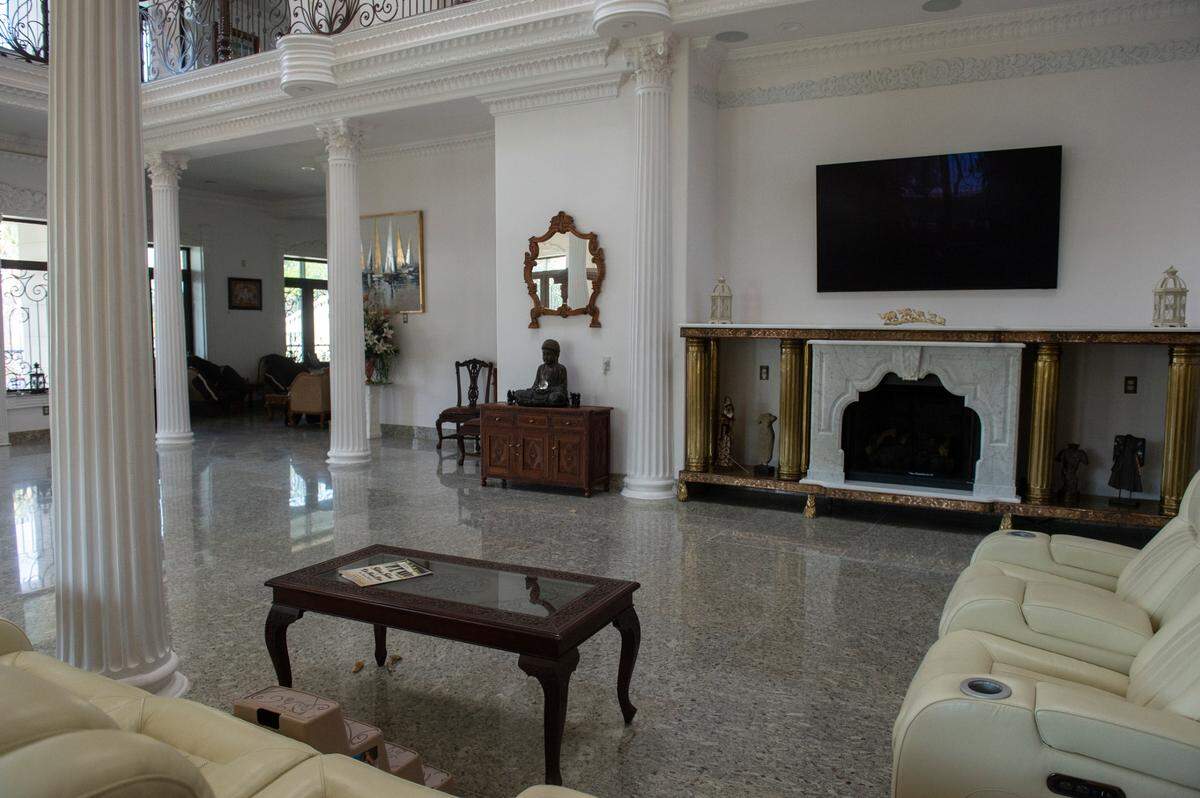 The main living area of Binoy and Abha Mishra’s home on Scenic Drive in Pass Christian on Tuesday, May 16, 2023.