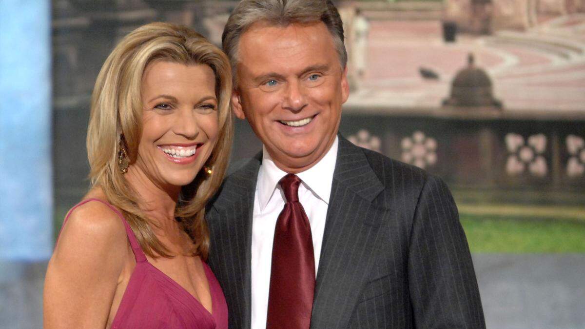 Co-host Vanna White and host Pat Sajak make an appearance at Radio City Music Hall for a taping of celebrity week on “Wheel of Fortune” hosted by People Magazine in 2007. ABC has announced the show will get a celebrity spin-off series, airing in primetime for the first time. (AP Photo/Peter Kramer)