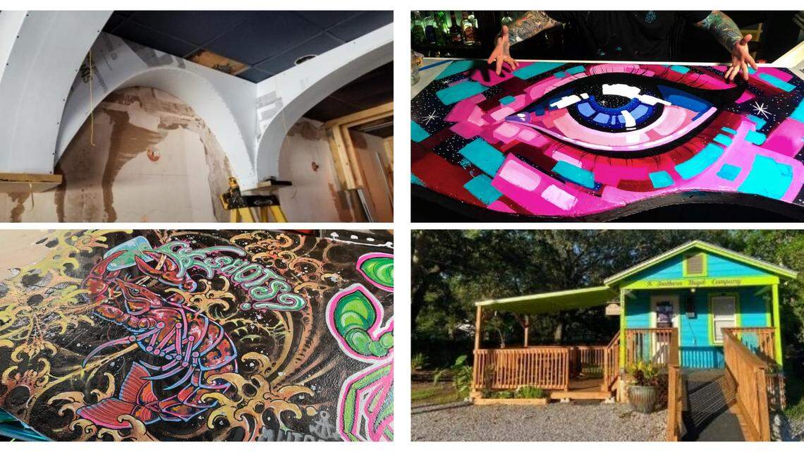 These Coast businesses wanted to renovate in downtime. So they hired local artists.