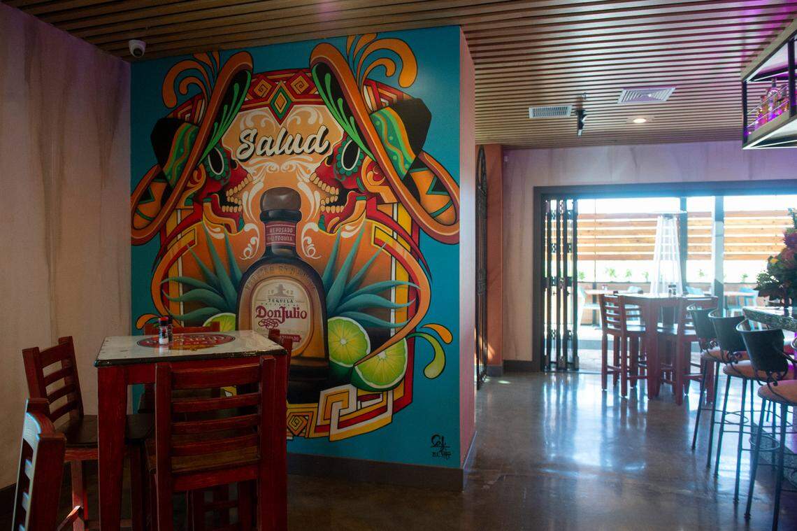 A mural inside the newest location of Aztecas Restaurant and Cantina in Biloxi on Thursday, March 6, 2025.