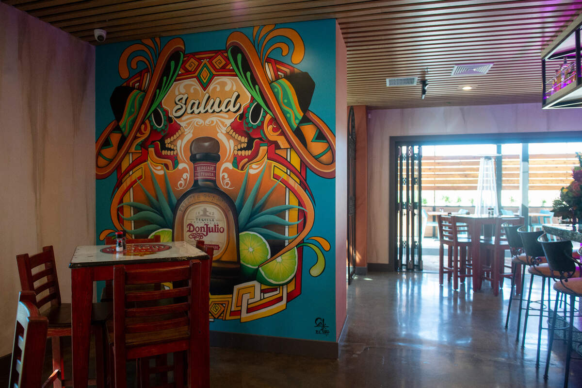 A mural inside the newest location of Aztecas Restaurant and Cantina in Biloxi on Thursday, March 6, 2025.