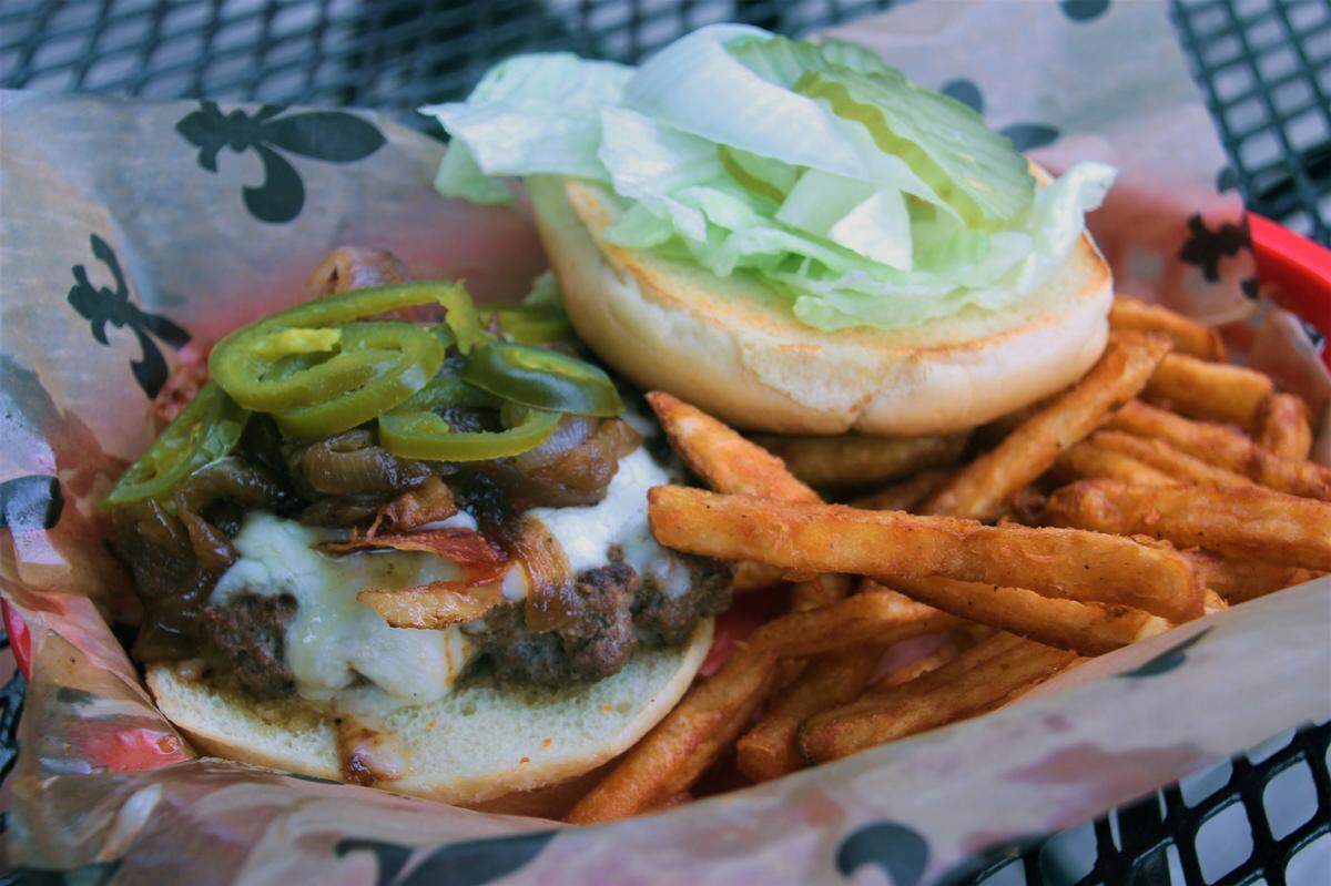 The BaDaBing Burger at Huck’s Cove restaurant in Gautier is among the favorites.