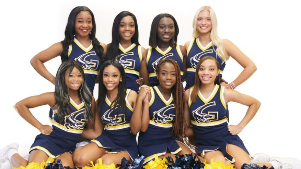 Former Gautier High School cheerleaders Se’Dhari Watson-Person, second row, left, Kyla Watkins, first row, second from left, and Tatyanna Richmond, second row, second from left, were involved in a fatal accident in Stone County on Tuesday. 