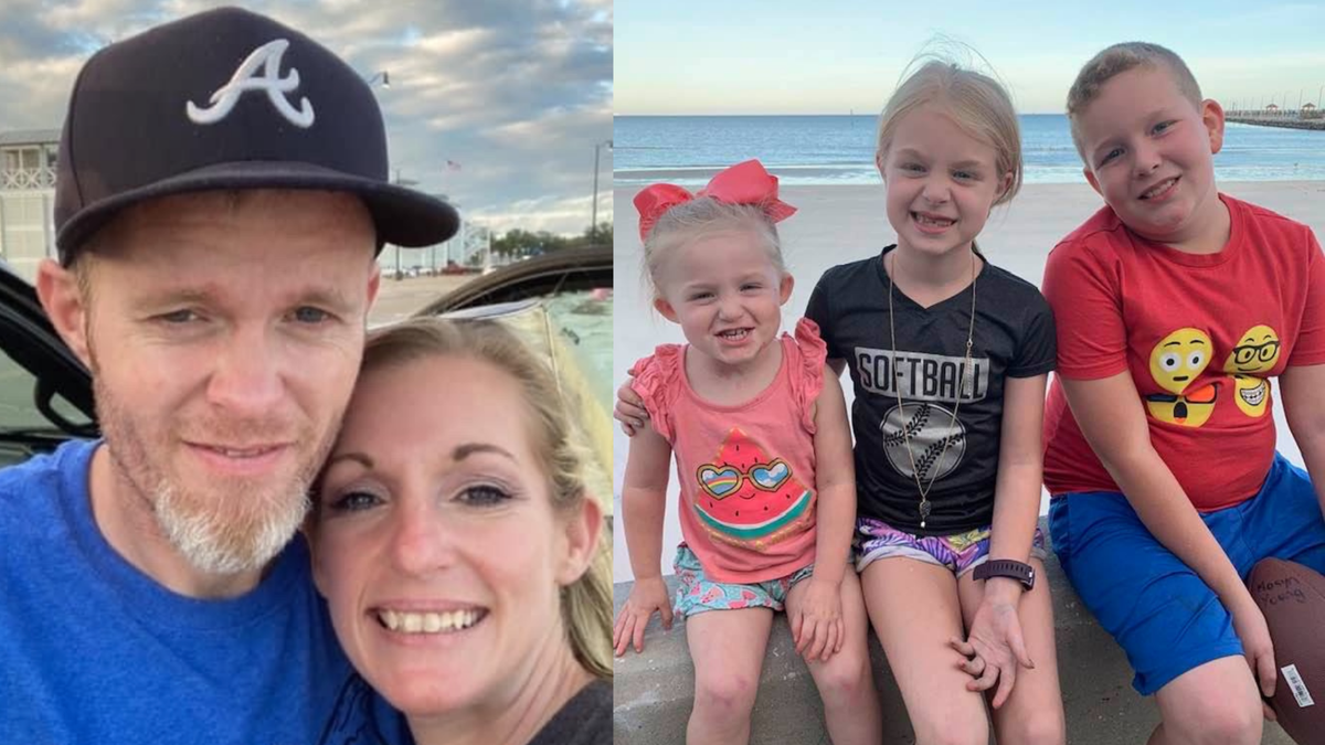 Greg and Stacey Young (left) lost their Saucier home in a fire after buying their children Makynlee, Masyn and Addisyn Christmas presents Wednesday, Dec. 16, 2020. The community has since stepped up to help.