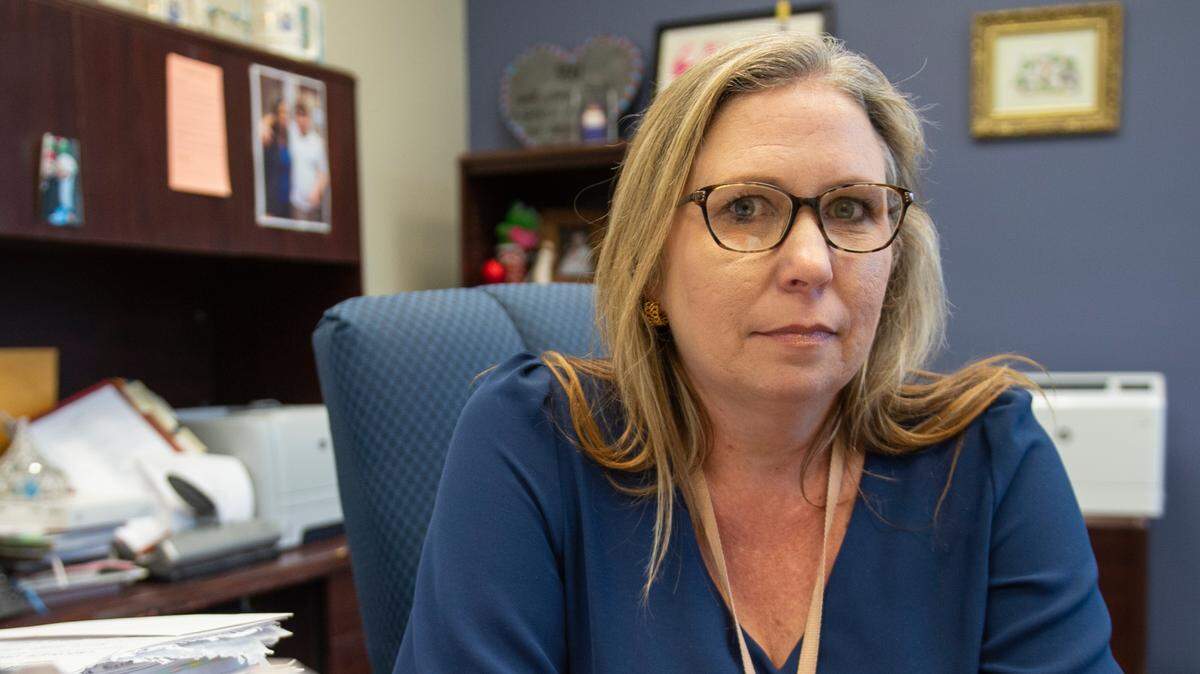 Bay High Principal Amy Necaise at Bay High School in Bay St. Louis on Tuesday, March 22, 2022.