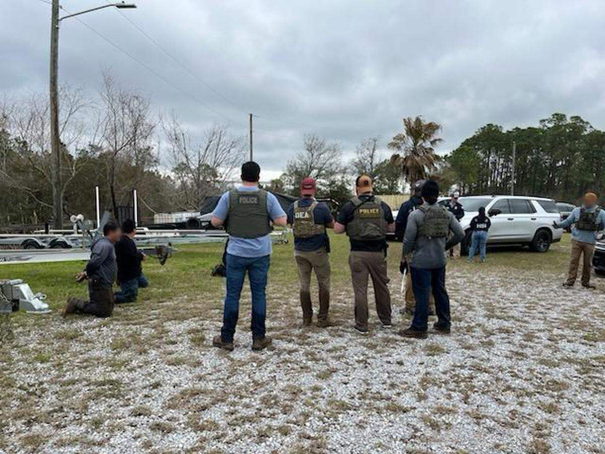 U.S. Immigration and Customs Enforcement, U.S. Border Patrol’s Gulfport Station, and the Drug Enforcement Administration Gulfport, conducted a worksite raid at Gulf Coast Prestress Partners, Ltd. in Pass Christian, on Feb. 24, 2025.