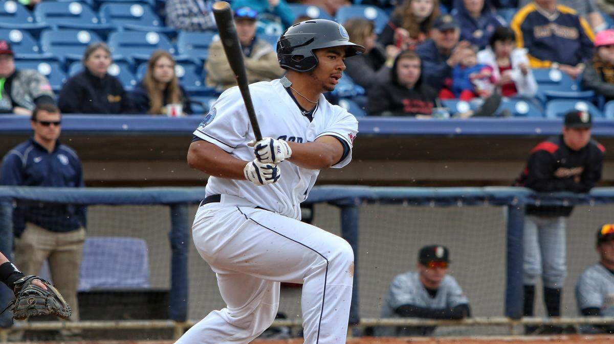 COURTESY TIM PHILLIS/LAKE COUNTY CAPTAINSFormer Harrison Central standout Bobby Bradley hit 27 home runs last season with the Low-A Lake County Captains. He's expected to open the year at High-A Lynchburg.