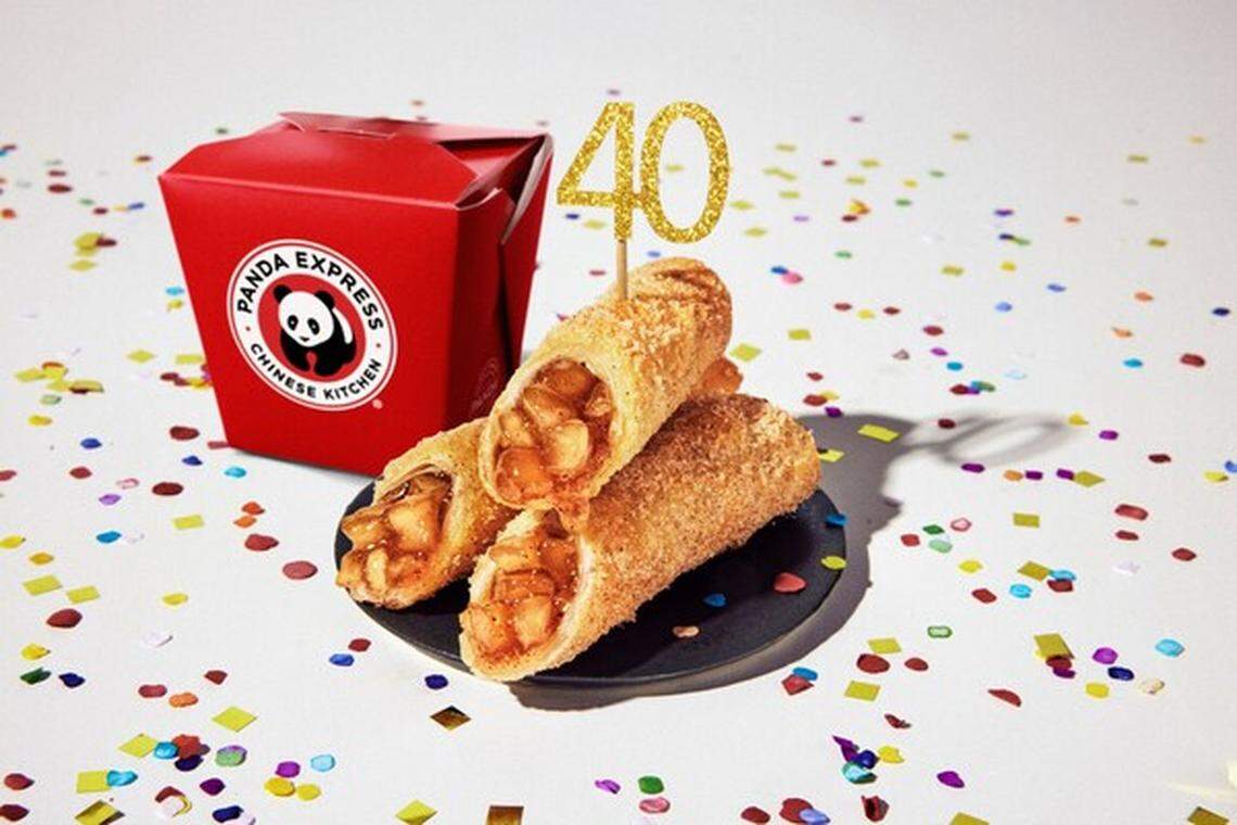 Panda Express is celebrating its 40th anniversary with the debut of a new apple pie rolls dessert, a first for the fast-food chain.