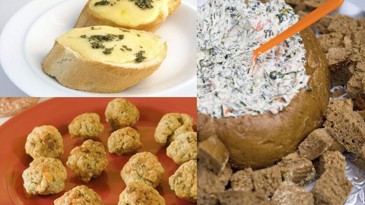 Remember these? Welsh rarebit, spinach dip and sausage balls are inexpensive, easy-to-make appetizers for parties.