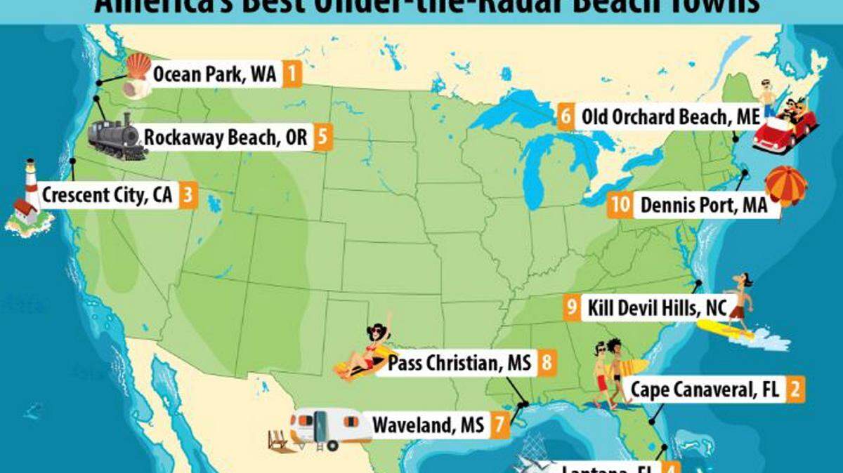REALTOR.COM 
 Realtor.com's map shows Waveland and Pass Christian are among the country's best affordable, lesser-known beaches.
