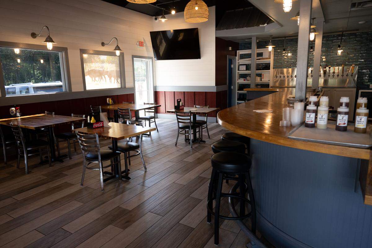 A dining area at Farm and Flame in Ocean Springs on Sept. 30, 2025.