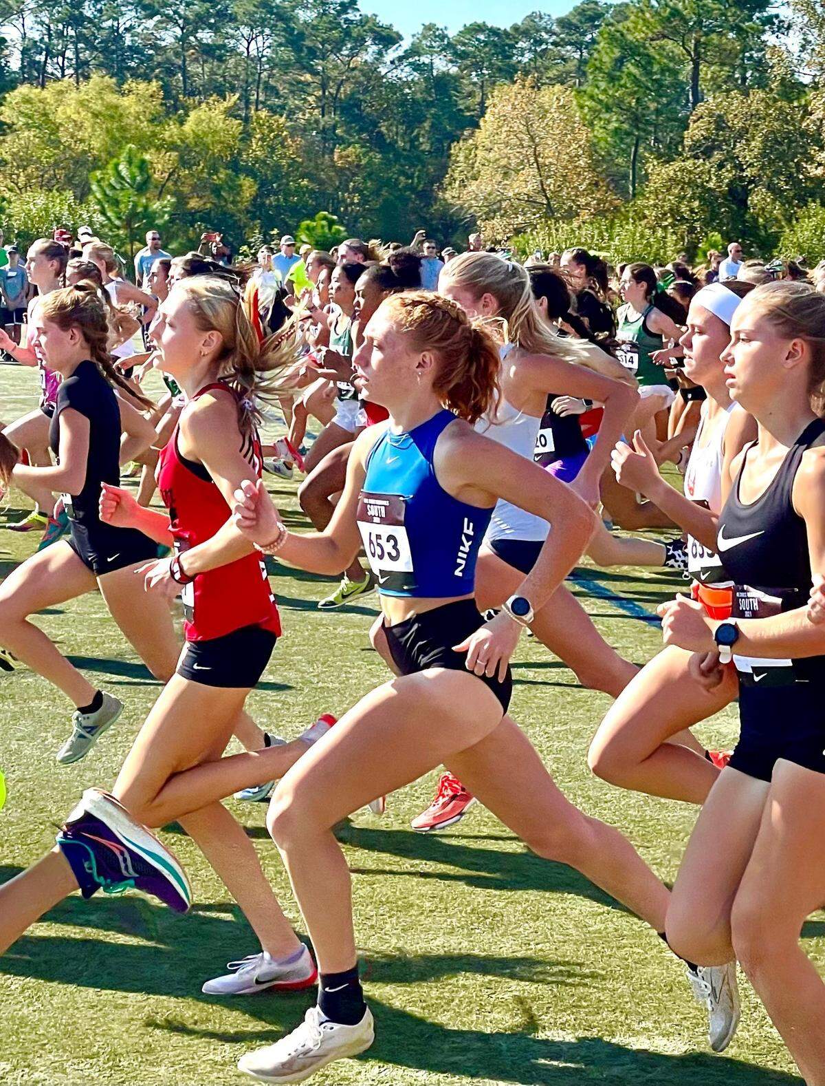 Long Beach runner Brooklyn Biancamano competes in a cross country event.