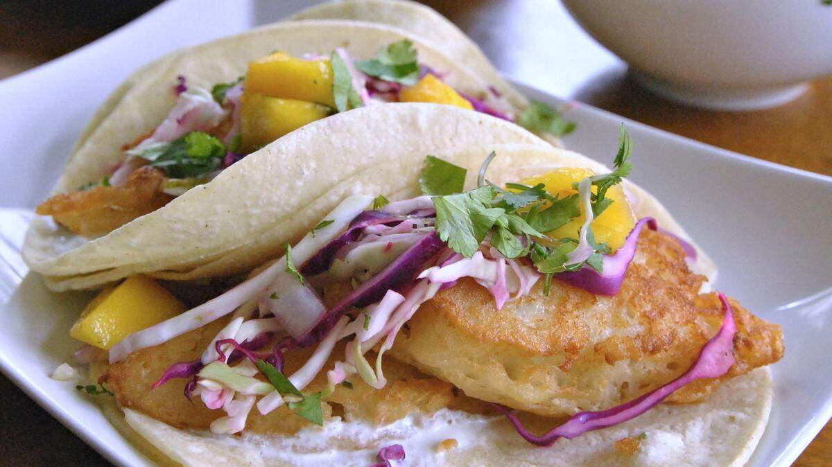 Baja-style Fish Tacos. (Gretchen McKay/Pittsburgh Post-Gazette/TNS)