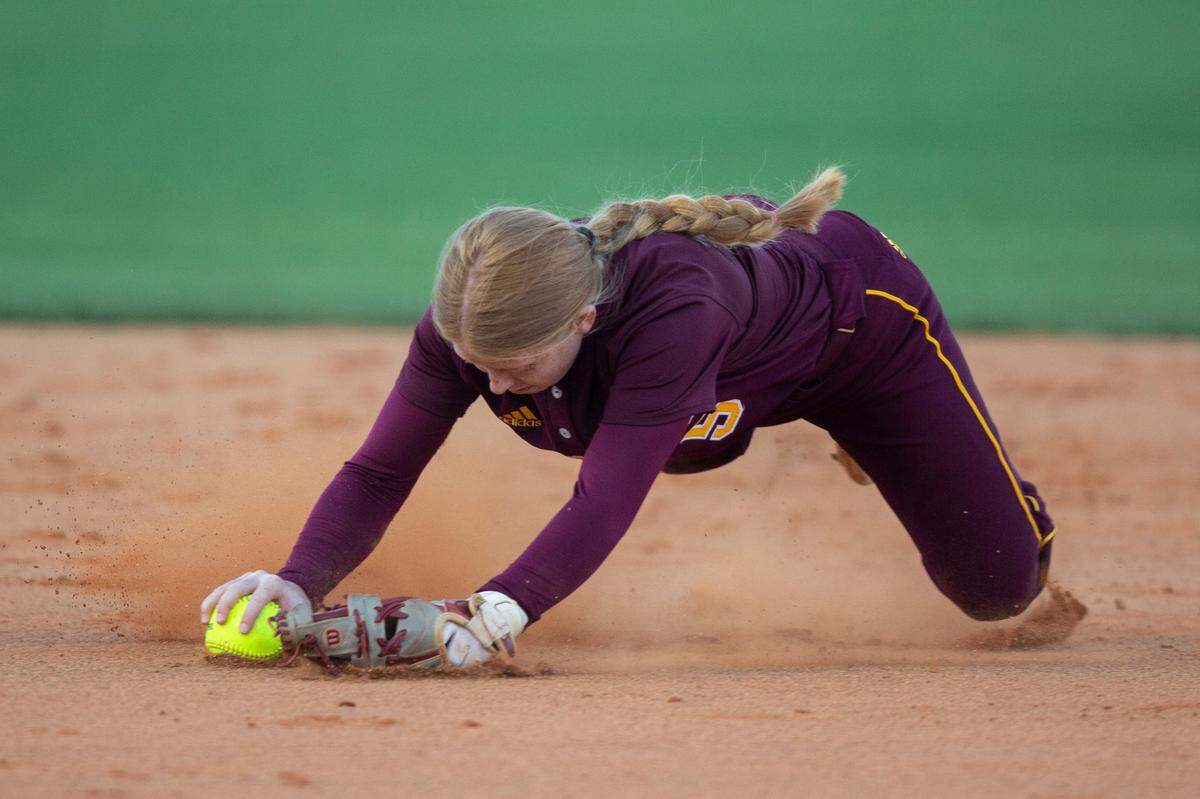 George County’s Blakely Slay catches a ground ball during a game at St. Martin on Monday, March 20, 2023.
