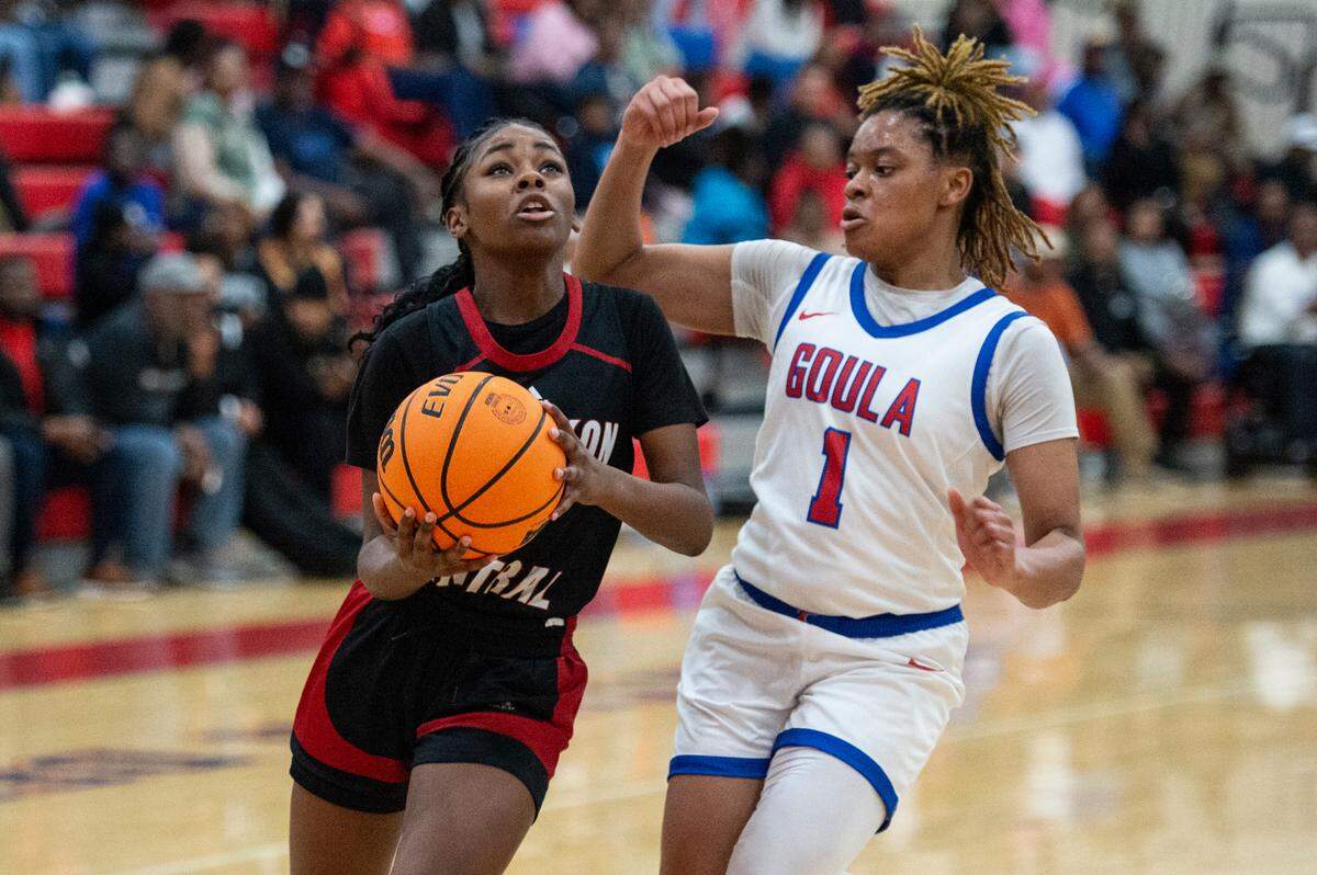 Harrison Central’s Michelle Jackson looks to shoot the ball during a game against Pascagoula at Pascagoula High School on Tuesday, Dec. 5, 2023.