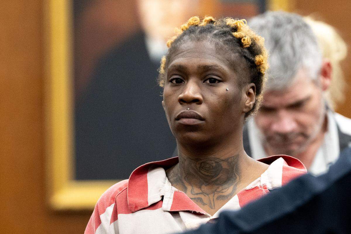 Ayiesha Bowdry appears in Harrison County Circuit Court in Biloxi on Thursday, Feb. 19, 2026.