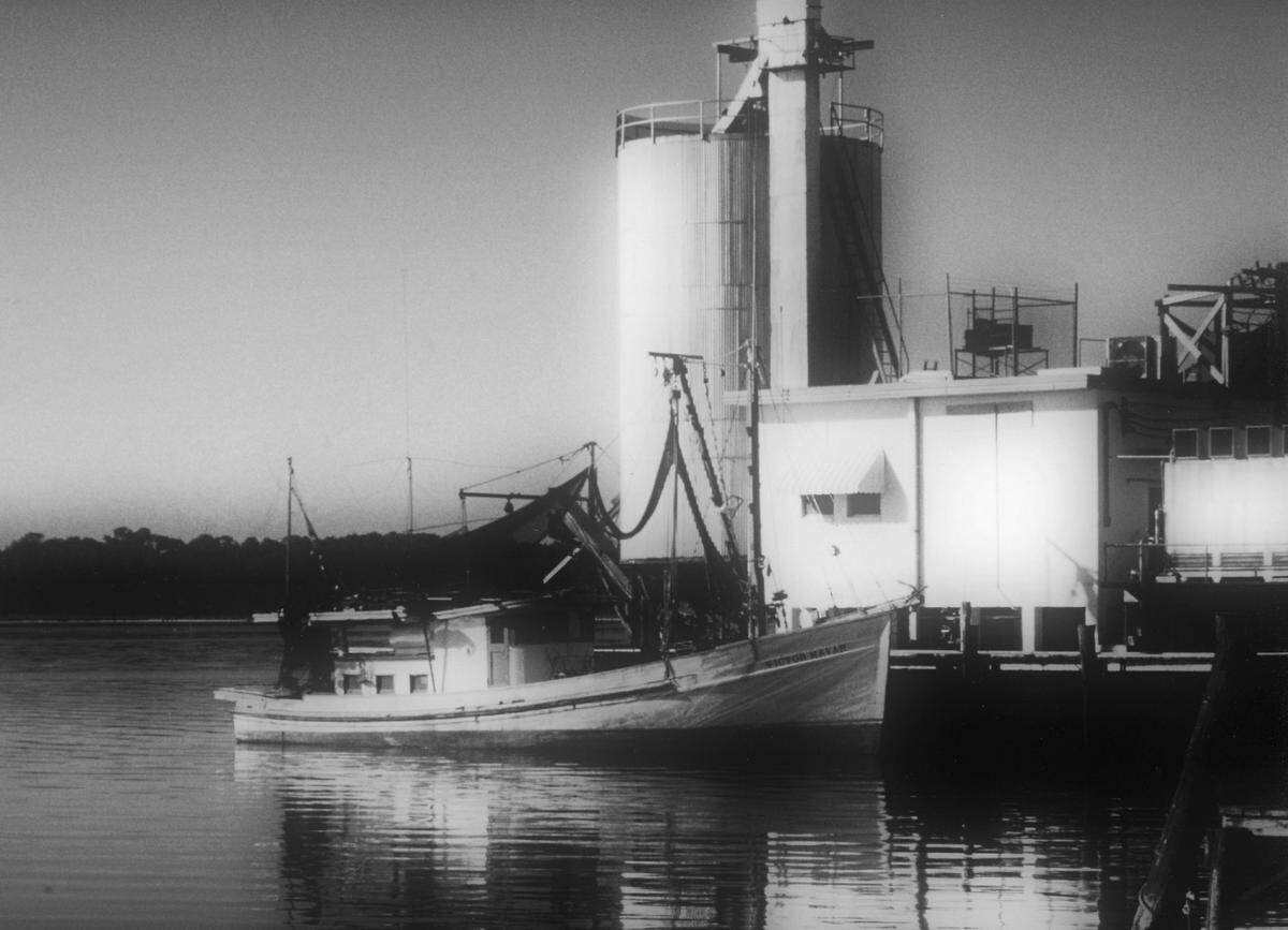 Victor Mavar shrimp boat docked at the Mavar Ice House in East Biloxi.