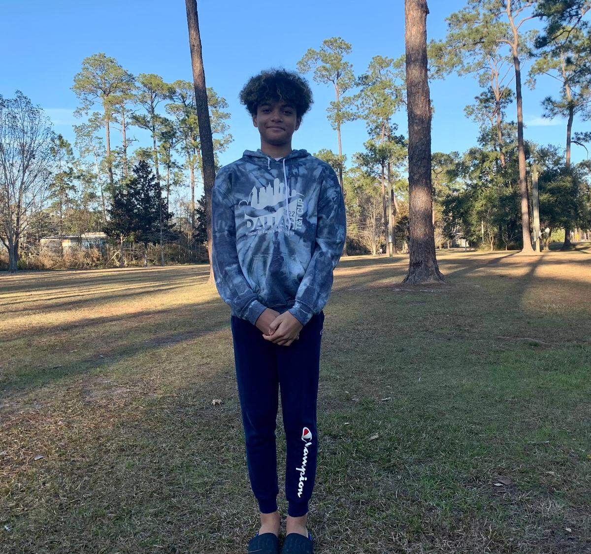 Gulfport gymnast Tyse Love takes a much needed break at home in between meets across the country