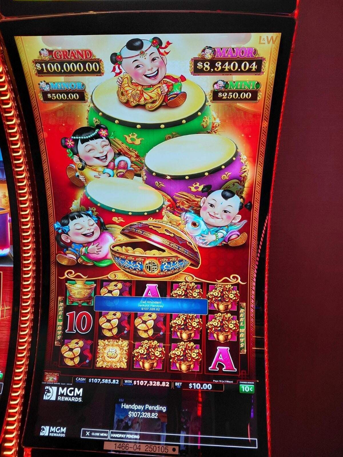 A player from Franklin, Tennessee, won a slots jackpot of more than $100,000 on Friday, July 3, 2026, at the Beau Rivage Resort and Casino.