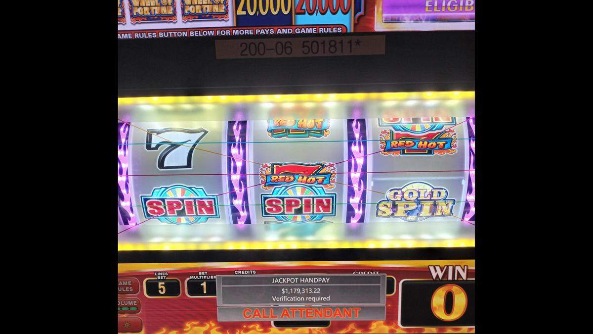 This is what the Wheel of Fortune slot machine looked like Sunday, when a woman won nearly $1.2 million at Beau Rivage Resort and Casino in Biloxi. It was the second large jackpot at the Beau Rivage this month, and another jackpot hit at Harrah’s Gulf Coast.
