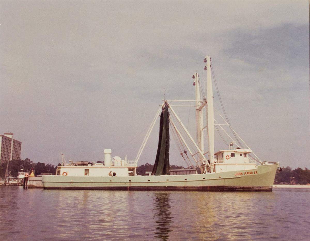 John Mavar Sr. steel hull fishing boat is named for the patriarch of the family. He and his wife were immigrants from Croatia who founded the Mavar oyster and shrimp business in Biloxi.