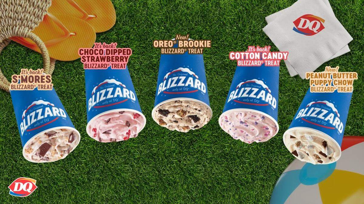 Two new treats will join returning flavors on Dairy Queen’s Summer Blizzard Treat Menu this year.