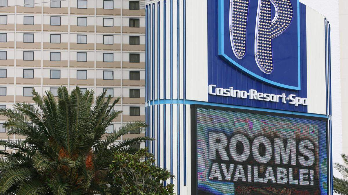 JOHN FITZHUGH/SUN HERALD 
 The marquee at the IP casino in Biloxi shows room availability. About 41 percent of the current workforce will be represented by a union.
