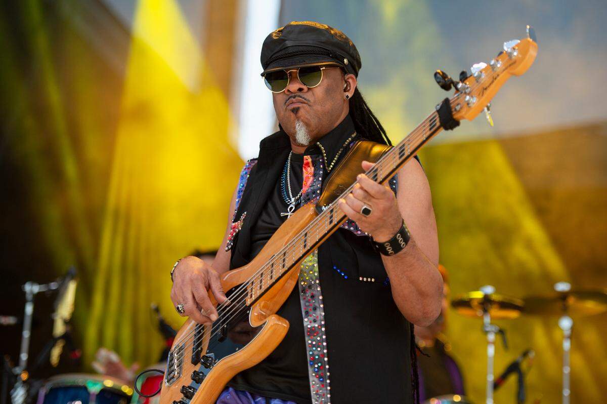 KC and The Sunshine Band performs at the inaugural show at The Sound Amphitheater in Gautier on Friday, April 12, 2024.