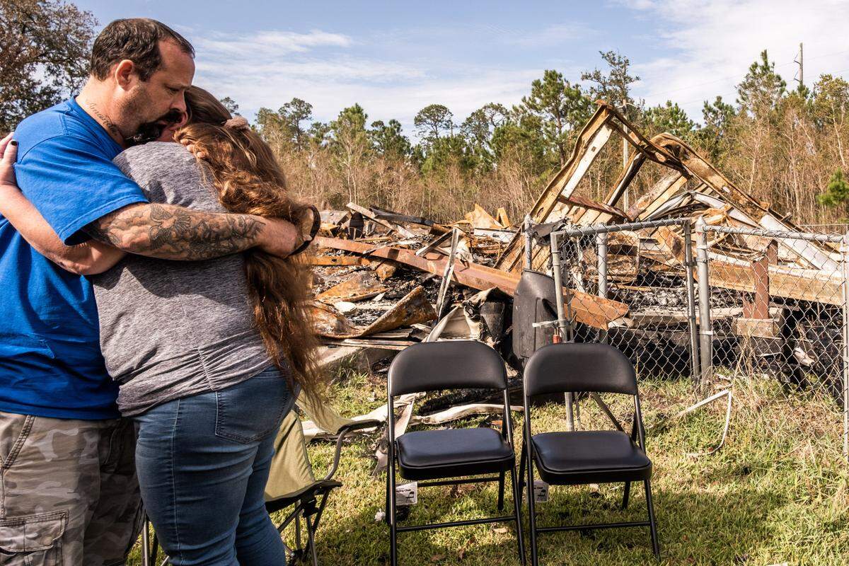The Turgeau family lost their Hancock County home in a fire during Hurricane Zeta on Oct. 28, 2020.