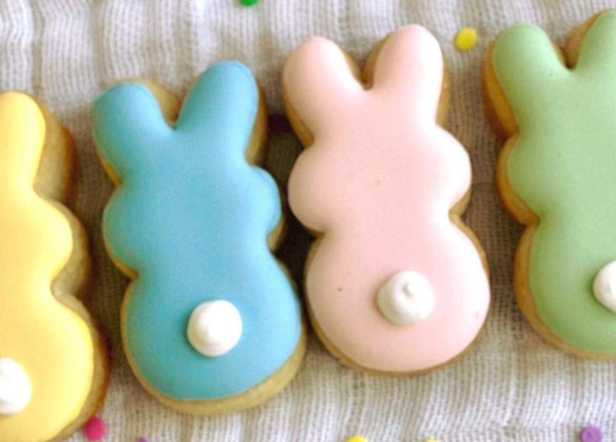 Colorful bunny cookies with fluffy tails are among the Easter specialties at Dolce Bakeshop, which is moving to a new location in downtown Long Beach.