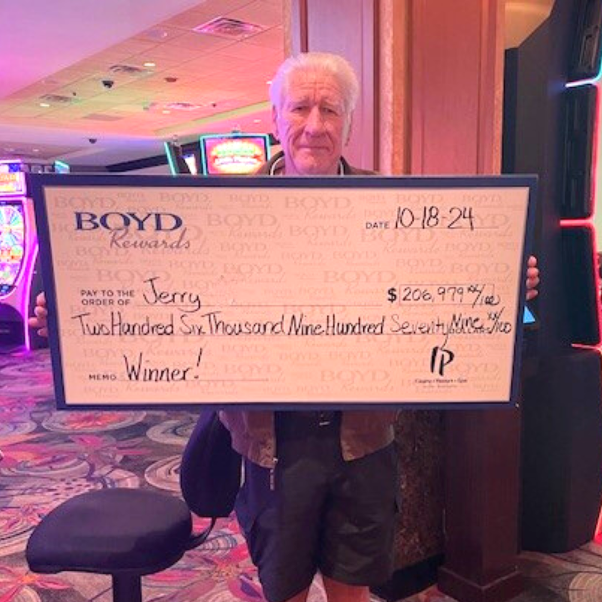 A player identified only as Jerry held a winning hand and took home a jackpot at IP Casino Resort in Biloxi. This is the fourth jackpot in four months at the casino.