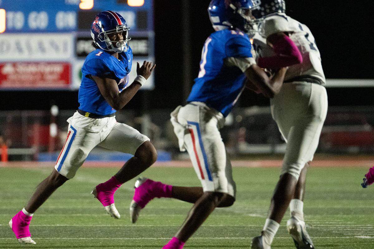 Pass Christian quarterback Paris Trillion (1) was unstoppable again Friday in leading the Pirates to a 49-0 win over Moss Point.