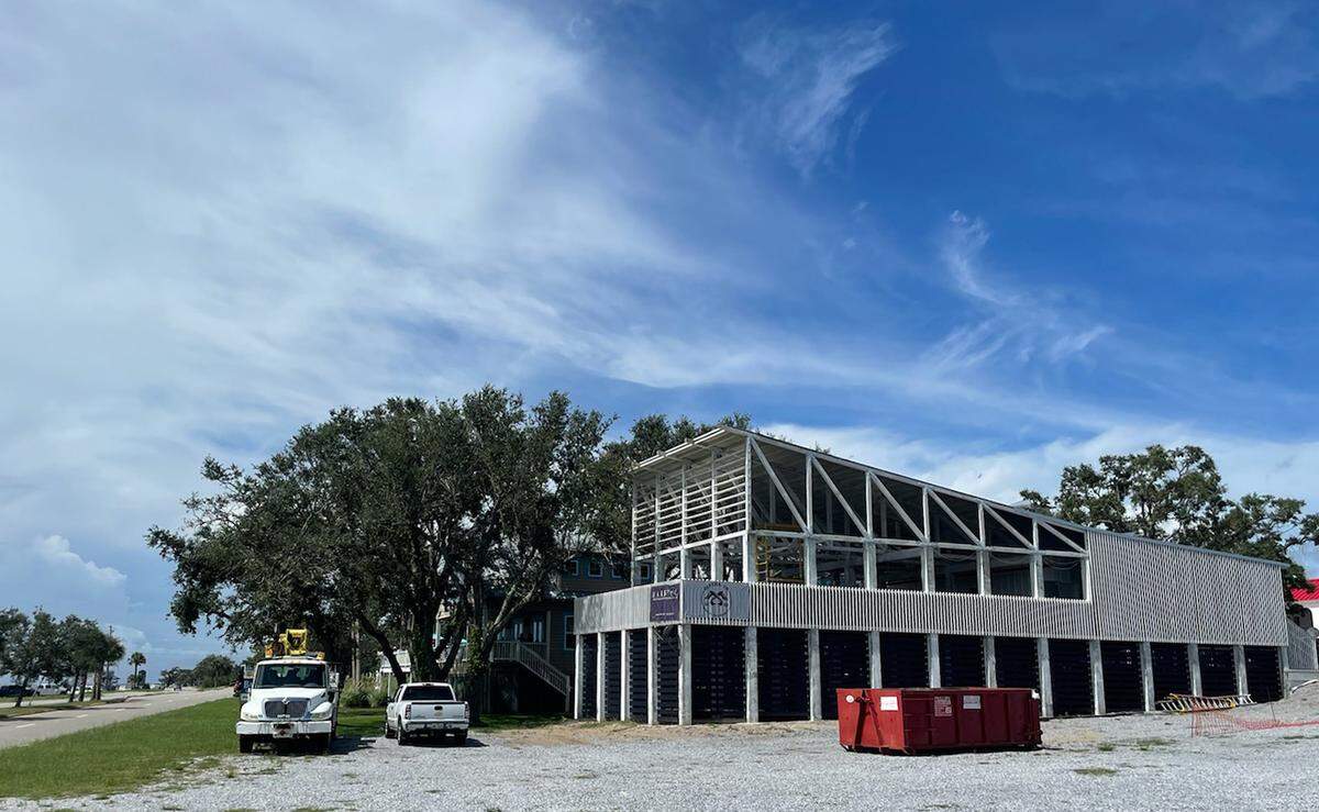 The Deck on Scenic Drive in Pass Christian is under construction on Saturday, Sept. 18, 2021.