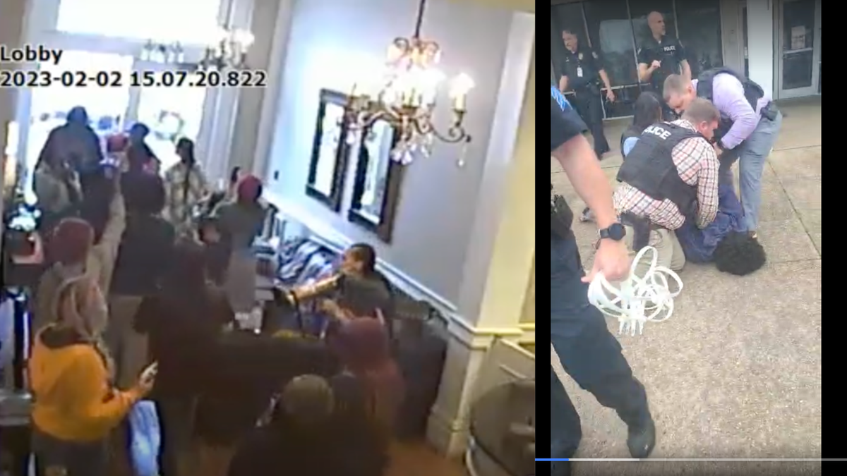 Four protesters were arrested Thursday, Feb. 2, 2023, after a group demanding justice for Jaheim McMillian entered Gulfport City Hall and walked past a security barrier and tried to enter various rooms, prompting police response.