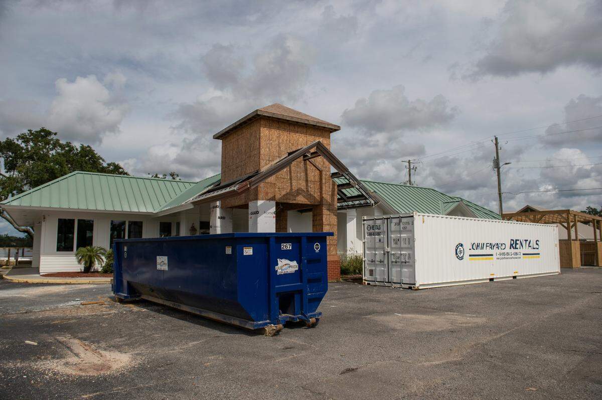 Construction continues on the soon to be Marina Cantina on Bienville Boulevard in Ocean Springs on Monday, Oct. 11, 2021.